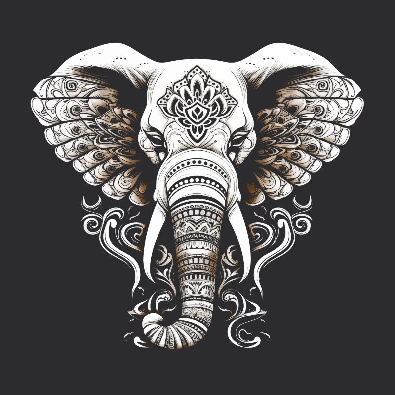 Elephant with African pattern no4