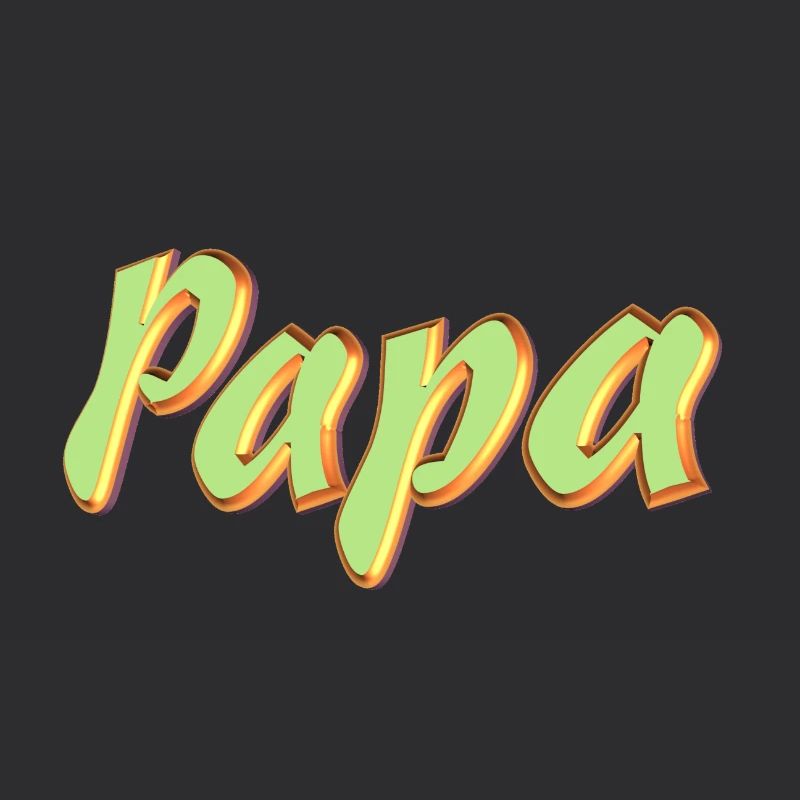 Nom de l’animal Papa Style 3D