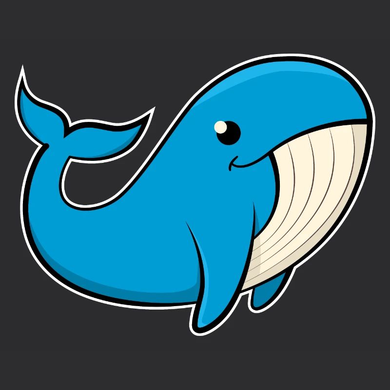 Image joyeuse d’une baleine bleue