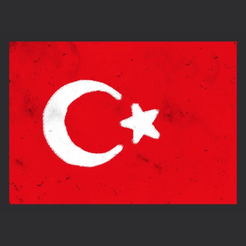 Drapeau turc Impression d’art abstrait