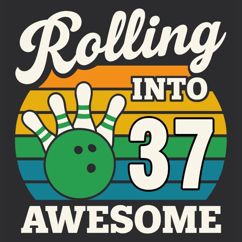 Bowling 37th Birthday Celebration Graphic
