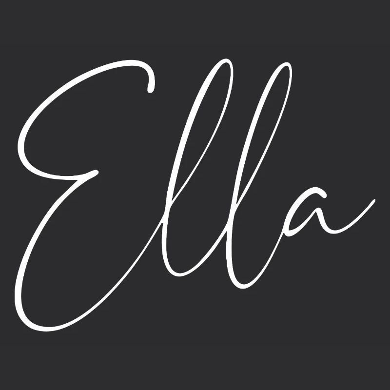 Ella / Conception du nom de l’écriture manuscrite (Blanc)
