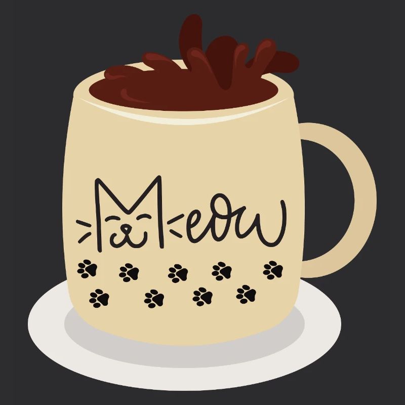 Mug visage de chat avec empreintes de pattes