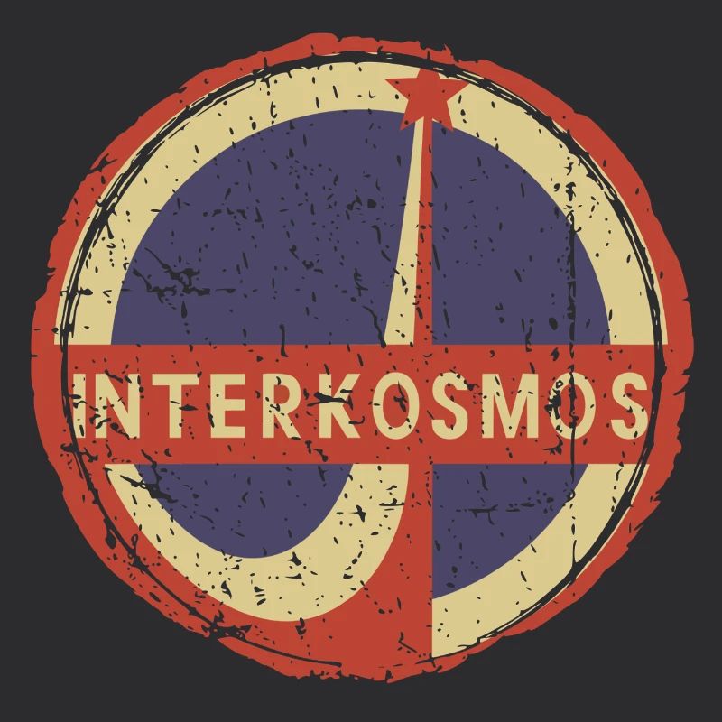 Interkosmos DDR Retro Circle Emblem