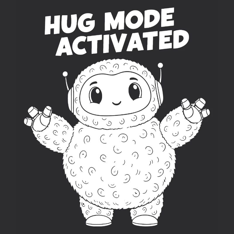 Hug Mode Activates Cuddly Creature Illustration
