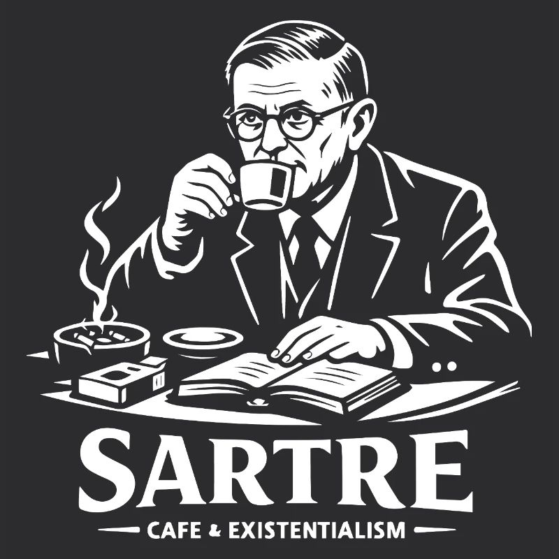 Sartre Café Existentialismus