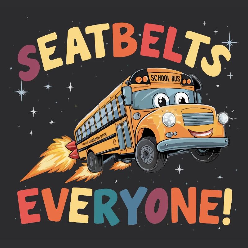 Vol de fusée du bus scolaire spatial