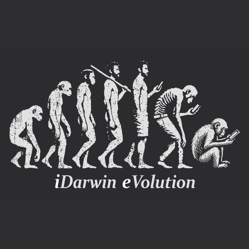 Die Evolution des Silhouettendesigns der Menschheit