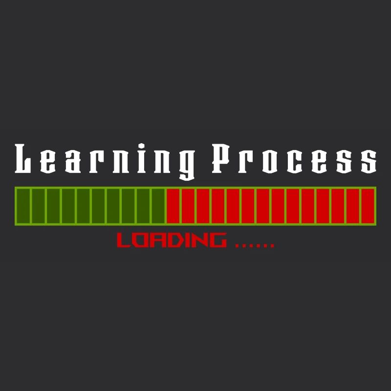 Learning Process Loading black shirt