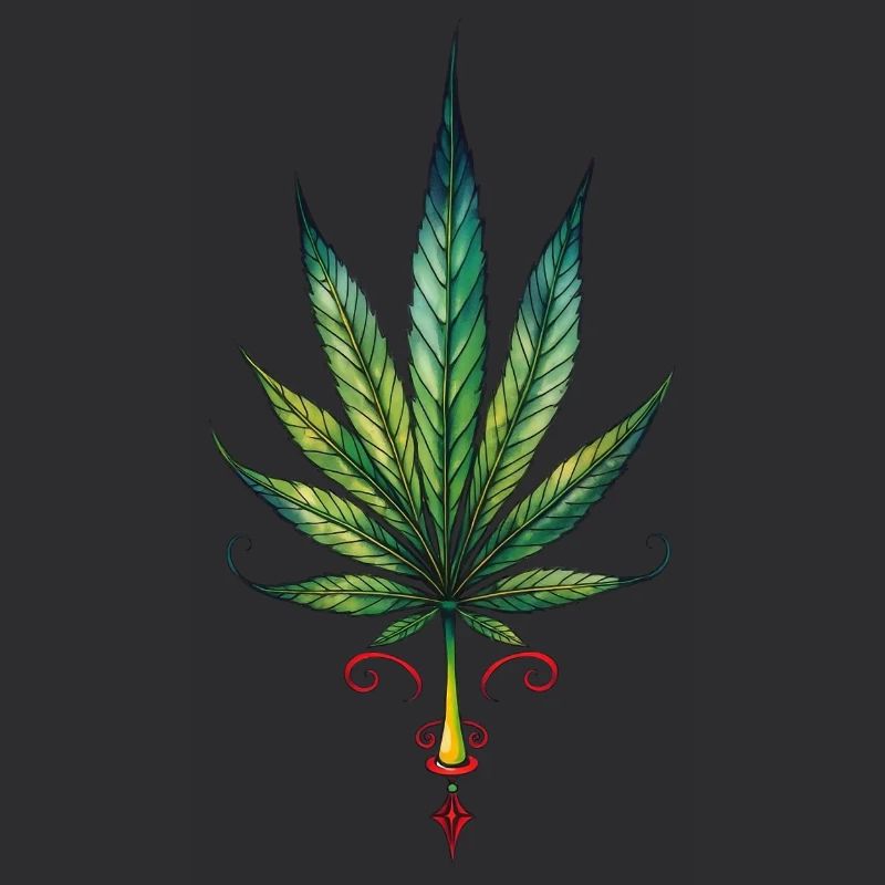 Cannabis leaf - Marijuana TATTOO 2