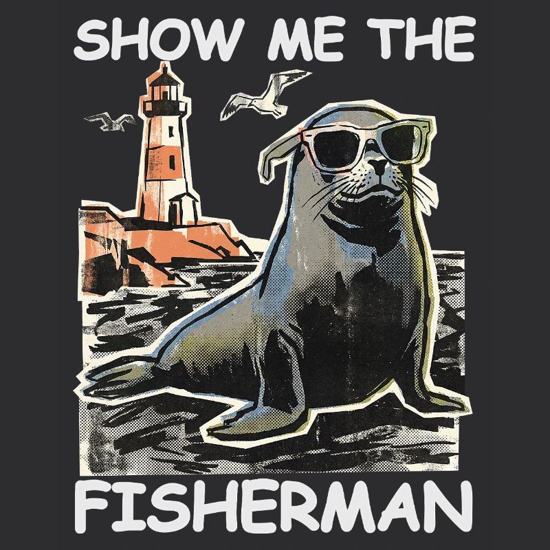 Funny seal looking for fish
