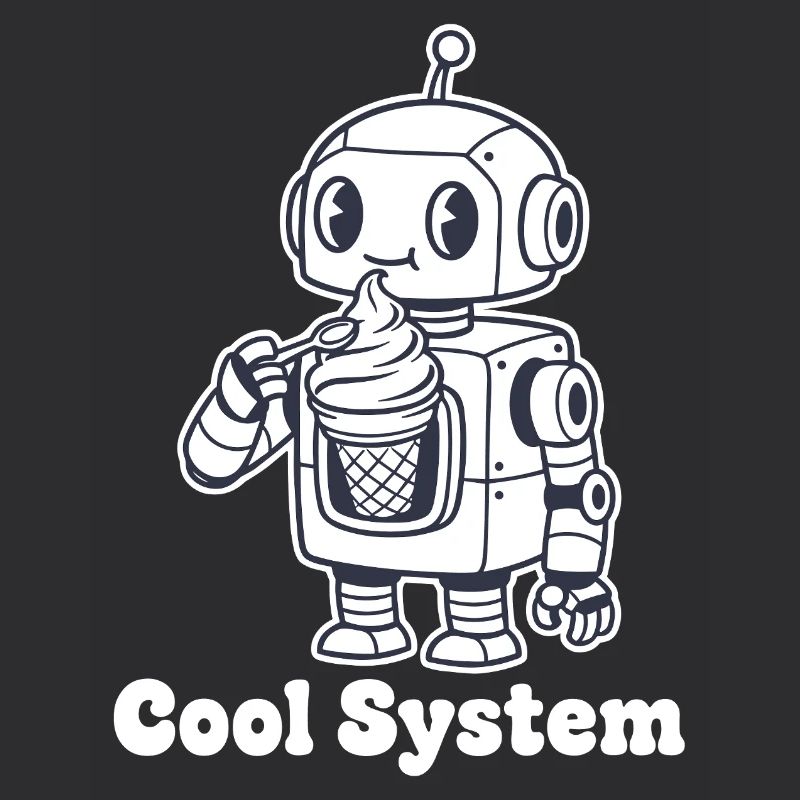 Robot avec une glace