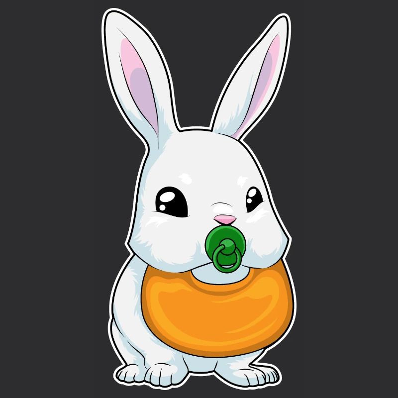 Bunny bib pacifier