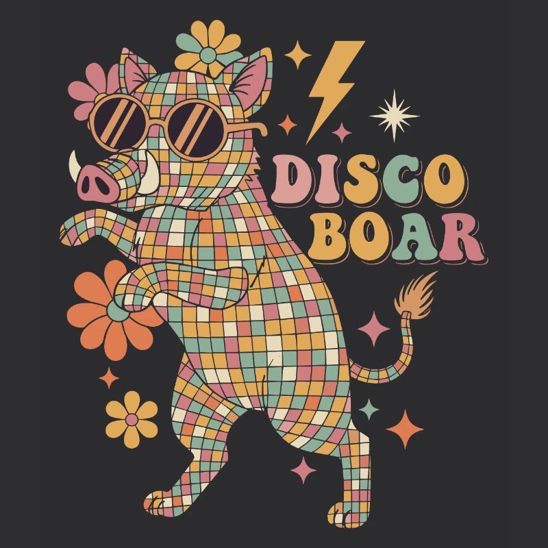 Techno disco Boar Boar Party Disco Ball Drôle
