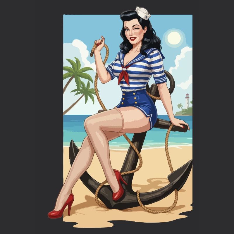 Pin-up de marin de plage