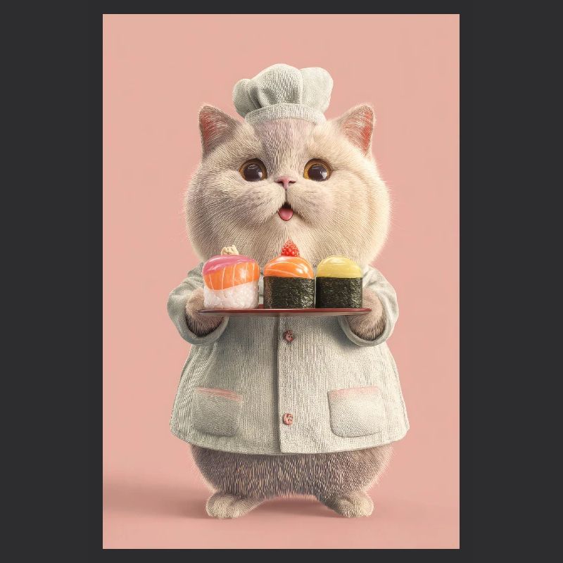 Chat Sushi Pastel Chef