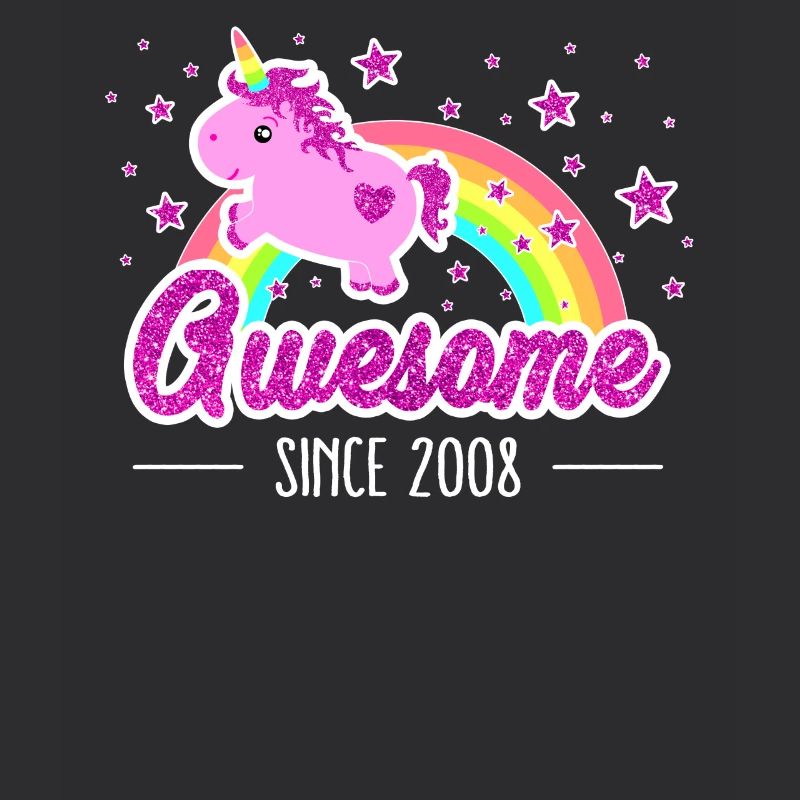 Lustiges Geburtstag-Einhorn: Awesome Since 2008