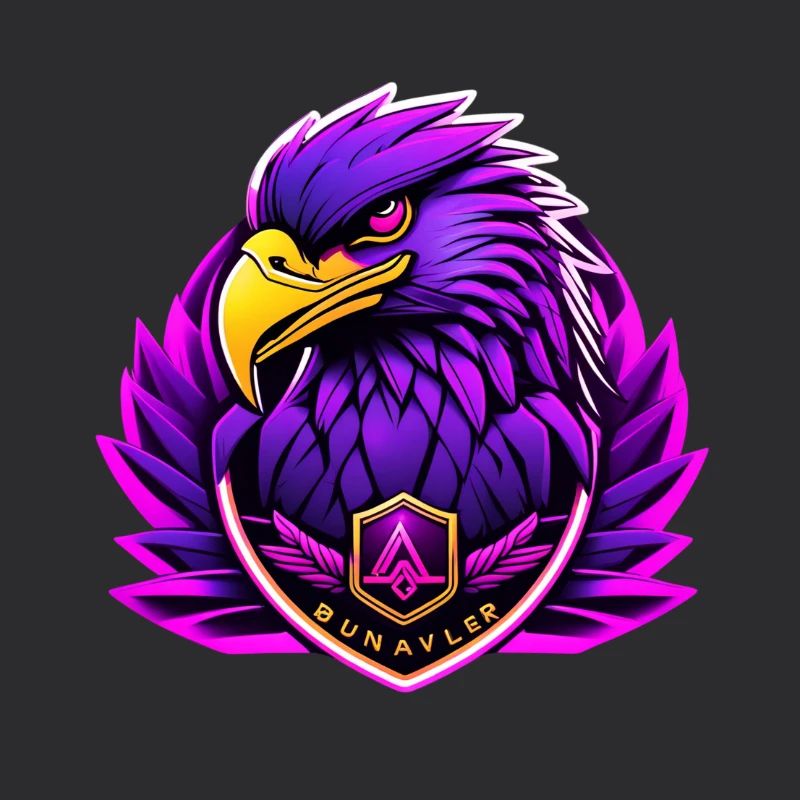 Futuristic eagle with neon accents