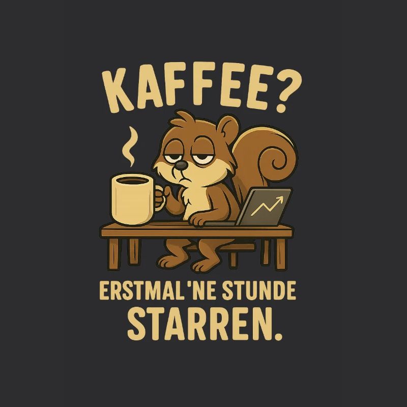 Kaffee? Erstmal ’ne Stunde starren Müdes Hörnchen