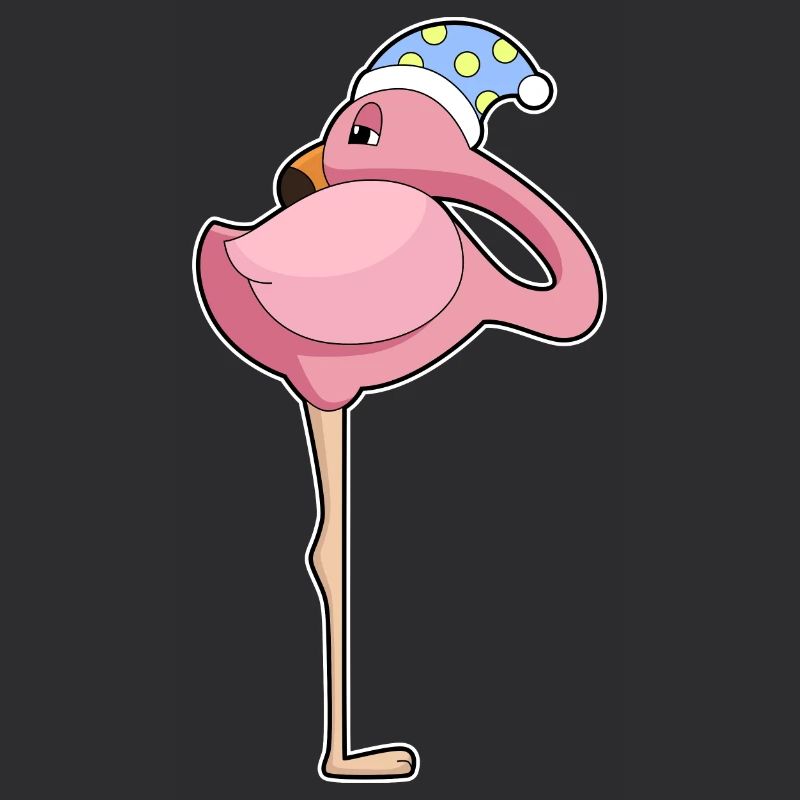 Bonnet de nuit Flamingo Sleeping