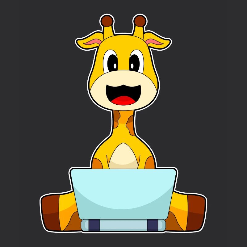Ordinateur portable girafe