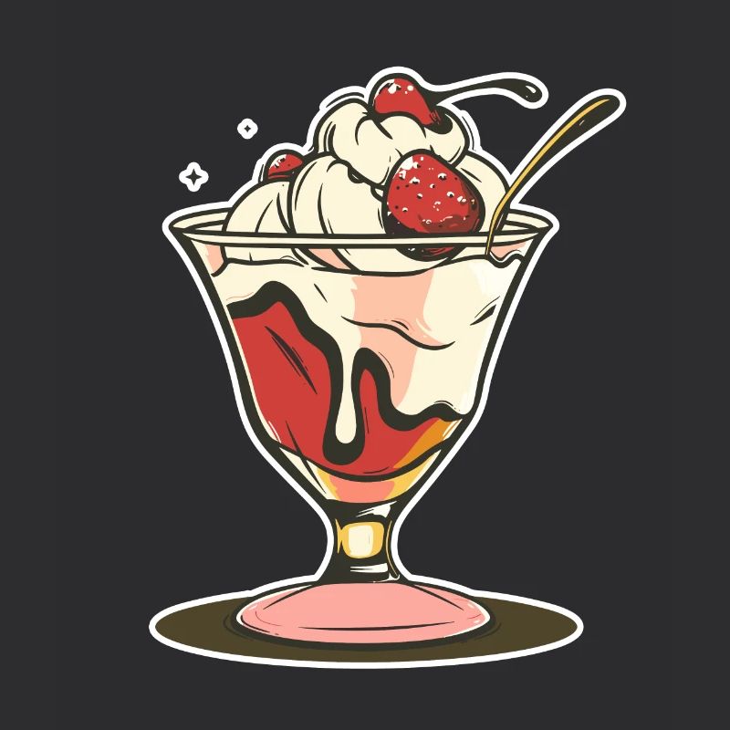 Dessin de coupe glacée