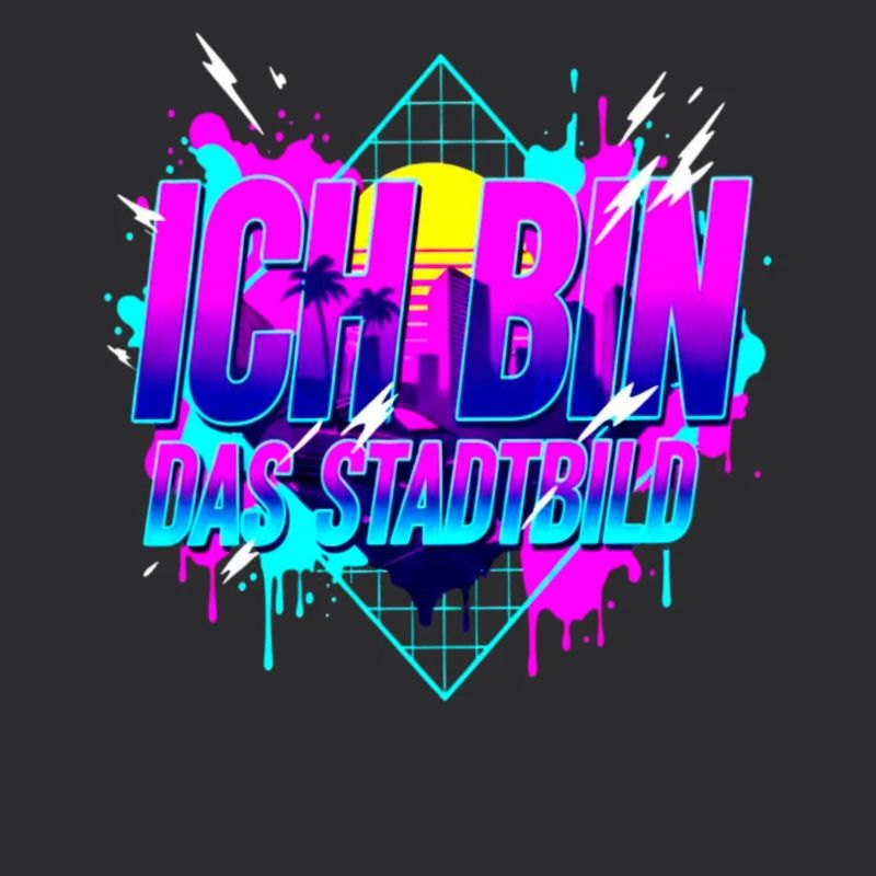 Ich Bin das Stadtbild - 80er Retro Synthwave Neon