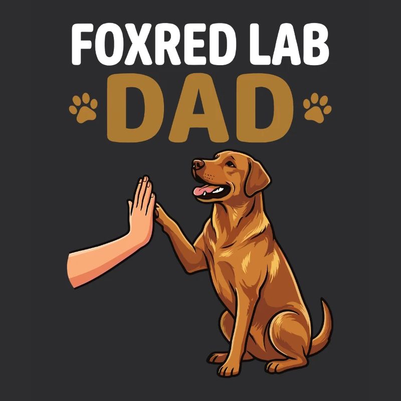 Fox Red Lab Dad – High Five Dog Dad Design