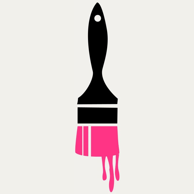 dripping paint brush