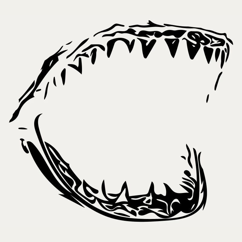 Mors de requin vecteur géant