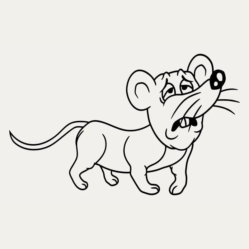 Mouse exhausted sad desperately tired suffering sweet