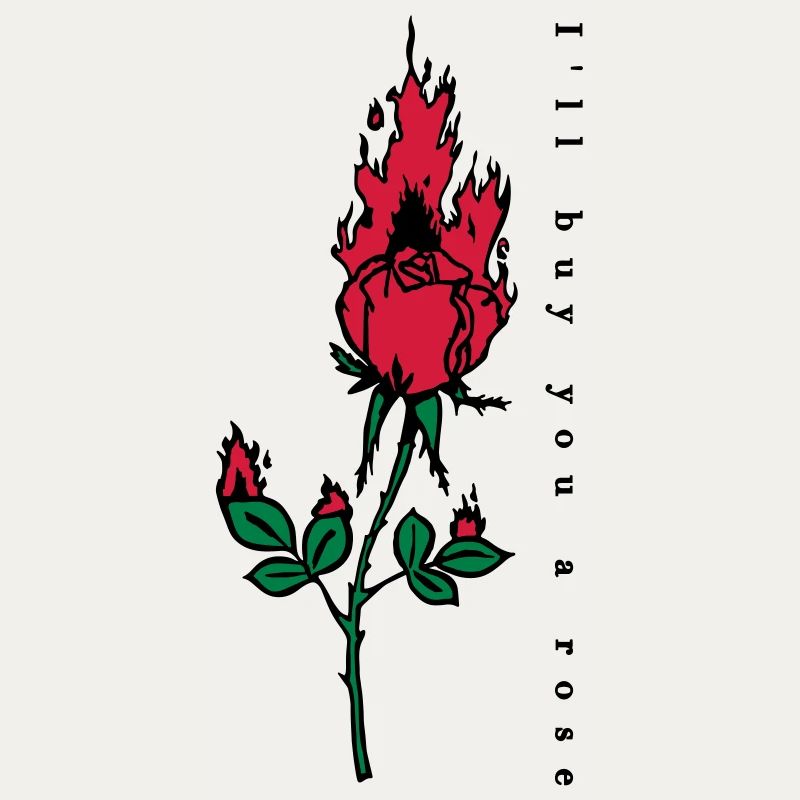 Brennende Rose Print