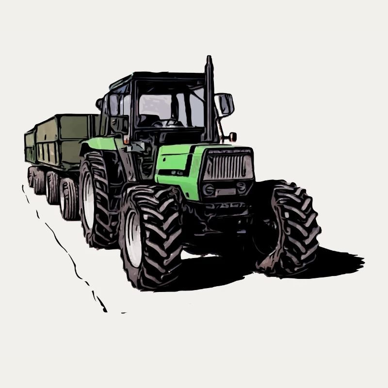 Deutz 4.31 tractor with trailer