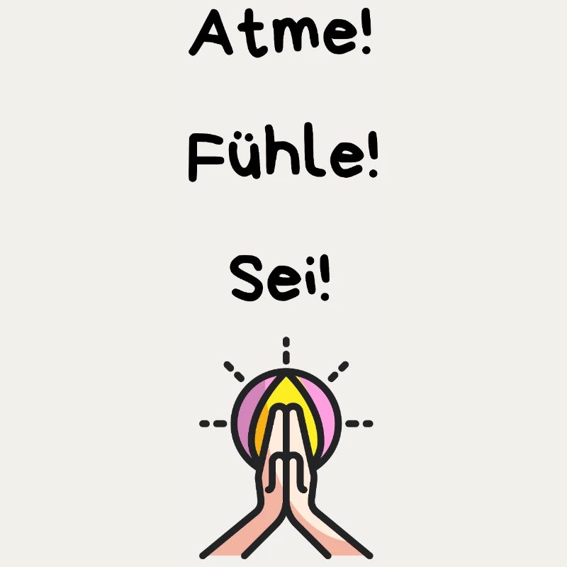 Gebetshände mit leuchtendem Mandala