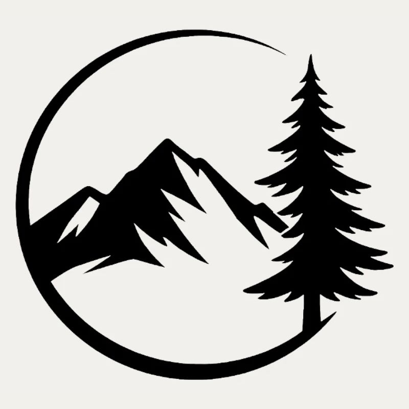 Mountain Forest Silhouette