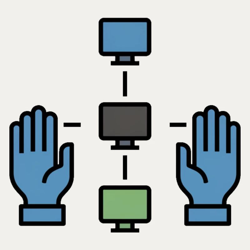 Decentralized Network | Blockchain P2P Symbol