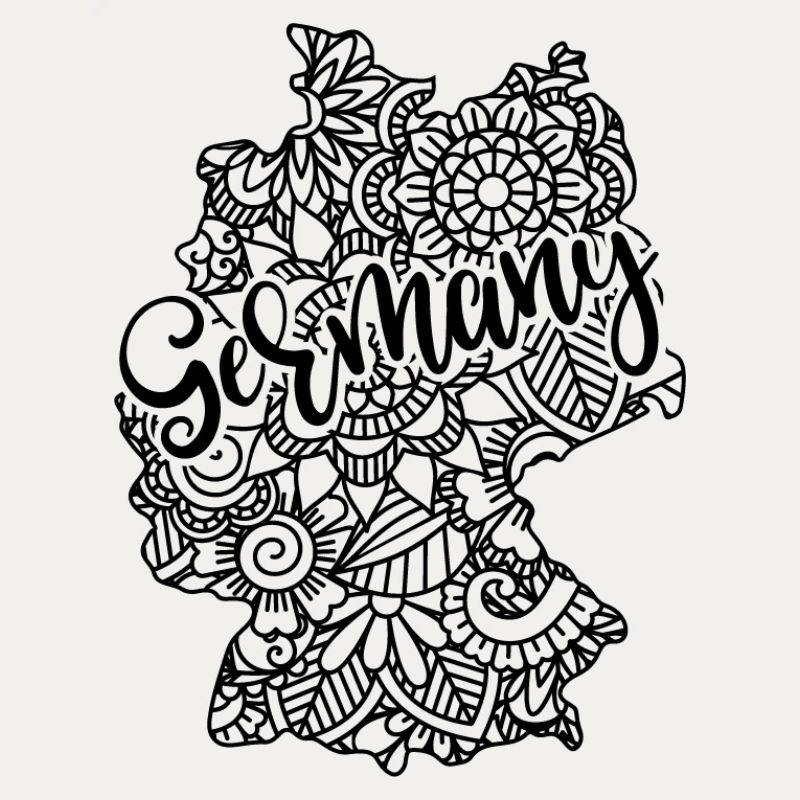 Germany Mandala Map Art