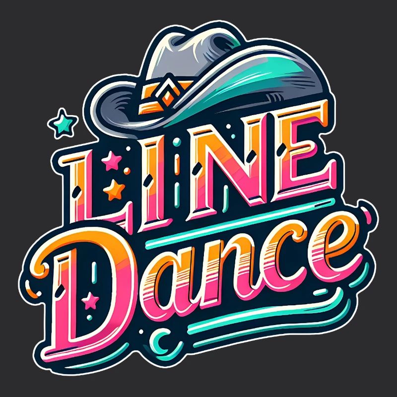 Conception de danse en ligne colorée
