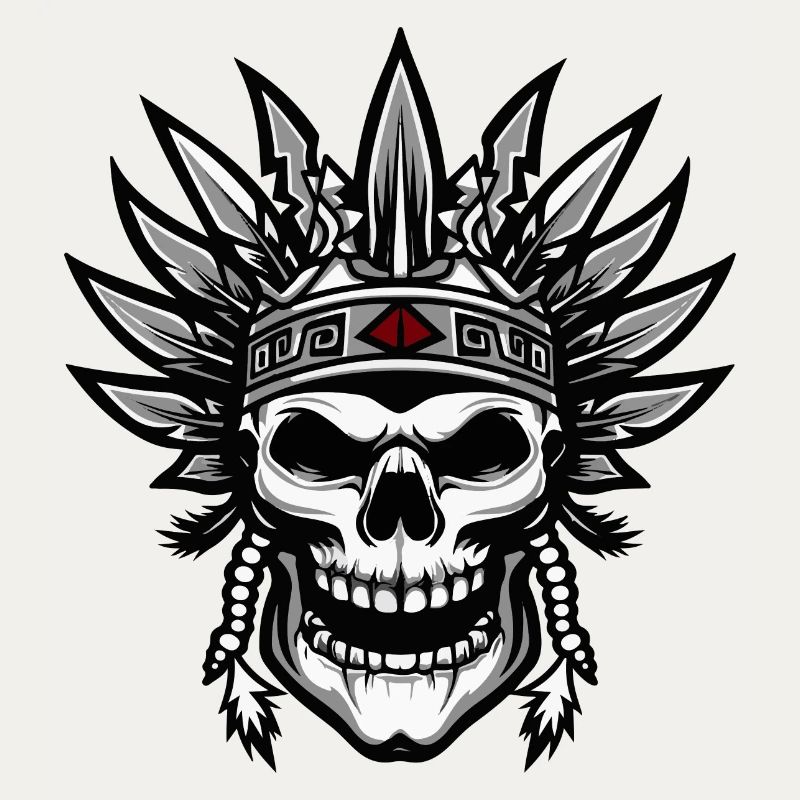 Häuptling Apache Totenkopf Indianer