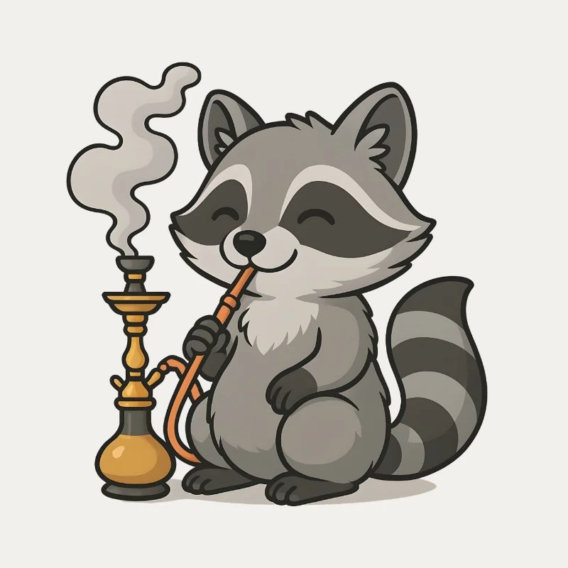 Cadeau de raton laveur de pipe à eau