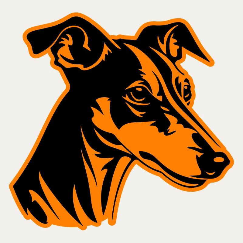 Tête de chien Greyhound