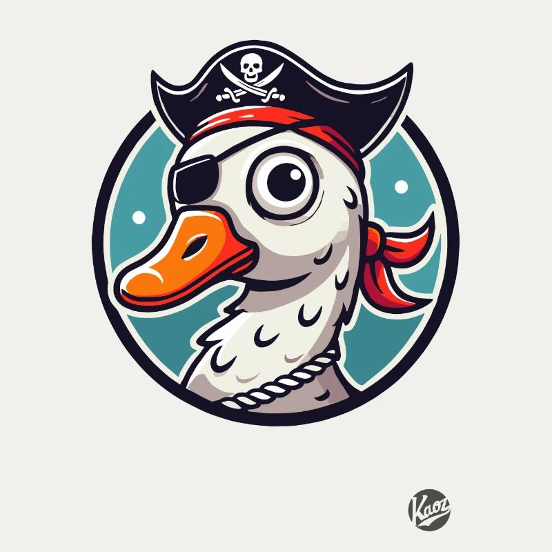 Oie pirate avec cache-œil
