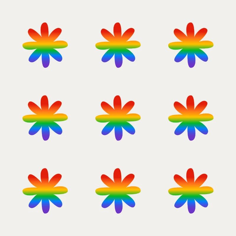 Rainbow Flowers