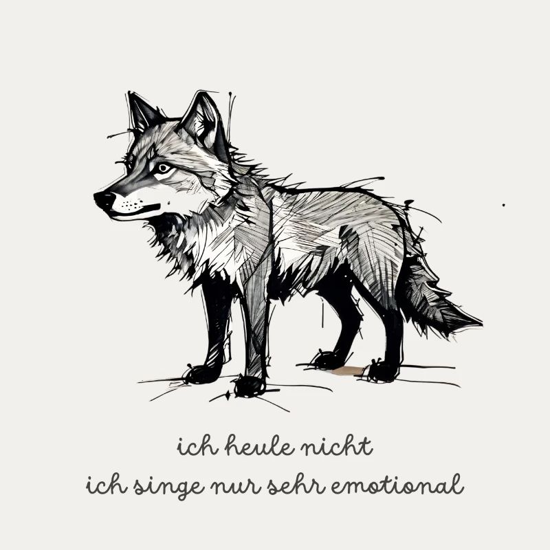 Wolf Spruch "Je ne pleure pas, je chante juste très e