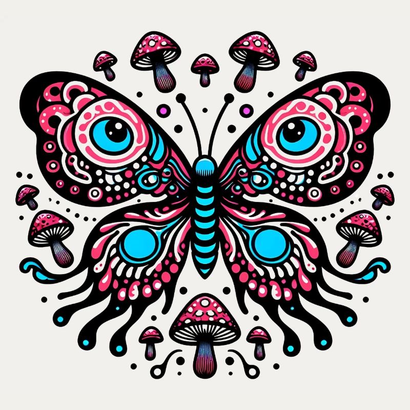 Vibrant Comic Butterfly