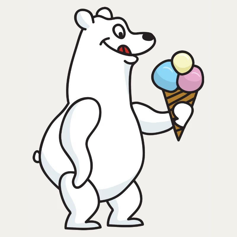 Eisbär Eiskrem Eiscreme Kugeleis Winter