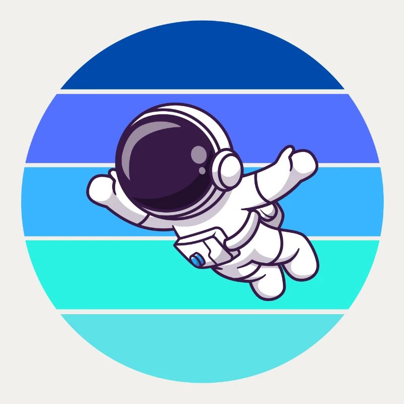 astronaut, rocket, flying
