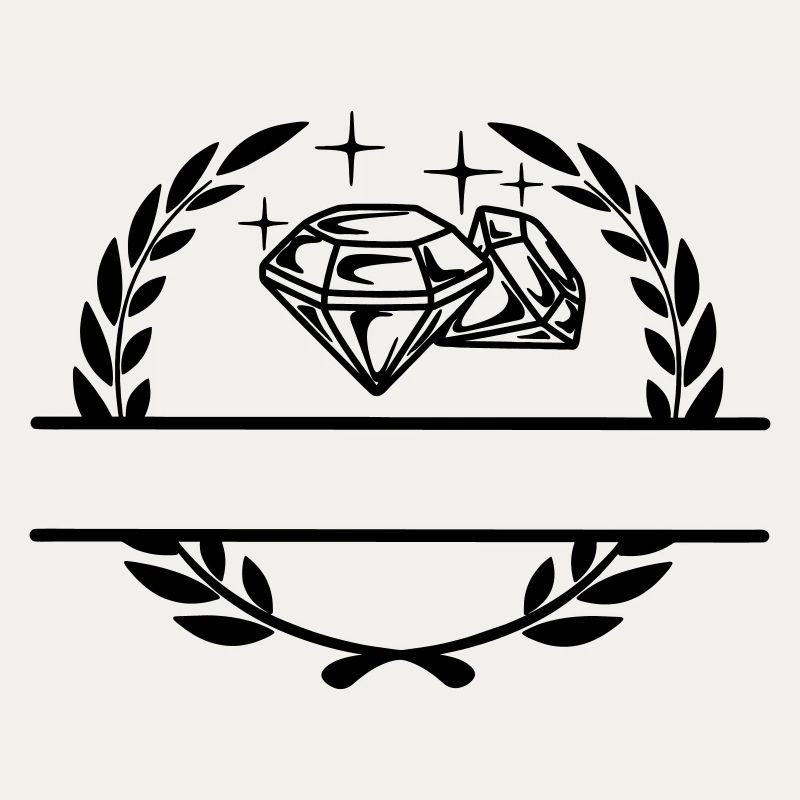 Diamant en couronne de laurier