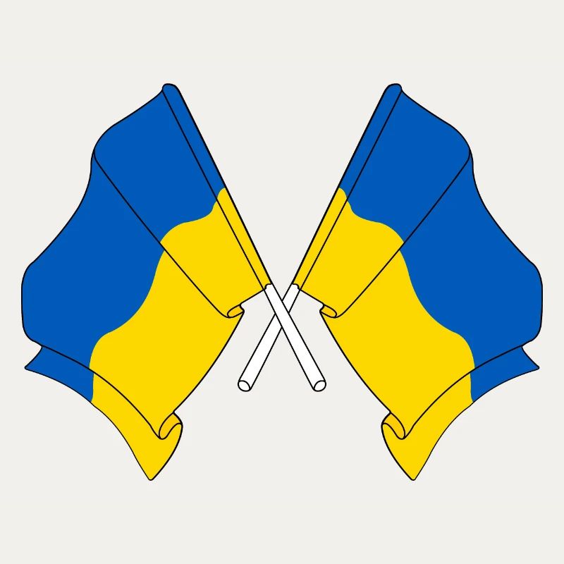 Deux drapeaux Ukraine