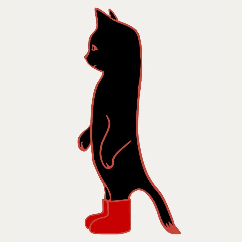 Chat Noir avec Bottes Rouge 